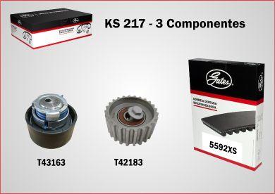 GATES-BR KS217 - Комплект ангренажен ремък vvparts.bg