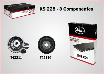 GATES-BR KS228 - Комплект ангренажен ремък vvparts.bg