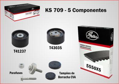 GATES-BR KS709 - Комплект ангренажен ремък vvparts.bg