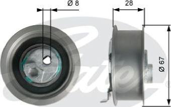 GATES-BR T43237 - Обтяжна ролка, ангренаж vvparts.bg