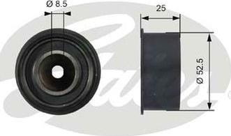 GATES-BR T42076 - Паразитна / водеща ролка, зъбен ремък vvparts.bg