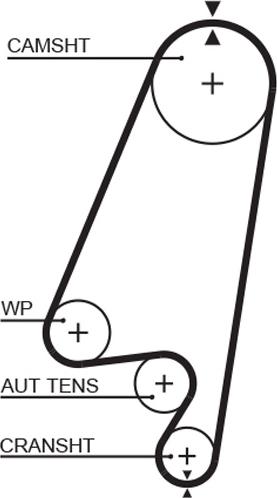 GATES-MX T1022 - Ангренажен ремък vvparts.bg