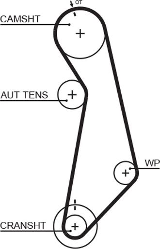 GATES-MX T296 - Ангренажен ремък vvparts.bg