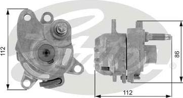 GATES-SEA T38225 - Ремъчен обтегач, пистов ремък vvparts.bg