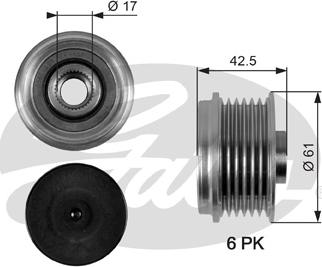 GATES-SEA OAP7043 - Ремъчна шайба, генератор vvparts.bg