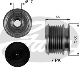 GATES-SEA OAP7056 - Ремъчна шайба, генератор vvparts.bg