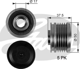 GATES-SEA OAP7053 - Ремъчна шайба, генератор vvparts.bg