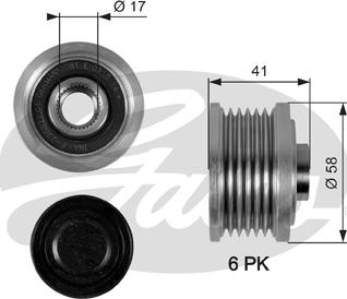 GATES-SEA OAP7052 - Ремъчна шайба, генератор vvparts.bg