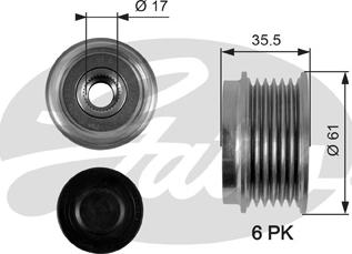 GATES-SEA OAP7100 - Ремъчна шайба, генератор vvparts.bg