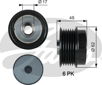 GATES-SEA OAP7180 - Ремъчна шайба, генератор vvparts.bg