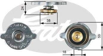 GATES-SEA RC115 - Капачка, радиатор vvparts.bg