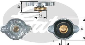 GATES-SEA RC124 - Капачка, радиатор vvparts.bg