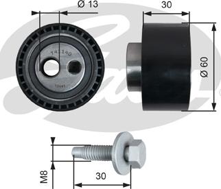 GATES-SEA T41140 - Обтяжна ролка, ангренаж vvparts.bg