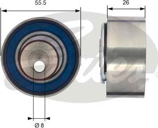 GATES-SEA T43156 - Обтяжна ролка, ангренаж vvparts.bg