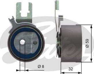 GATES-SEA T43119 - Обтяжна ролка, ангренаж vvparts.bg