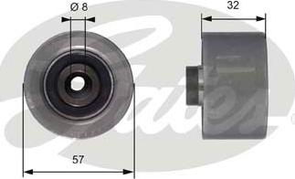 GATES-SEA T42066 - Паразитна / водеща ролка, зъбен ремък vvparts.bg