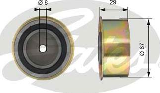GATES-SEA T42083 - Паразитна / водеща ролка, зъбен ремък vvparts.bg