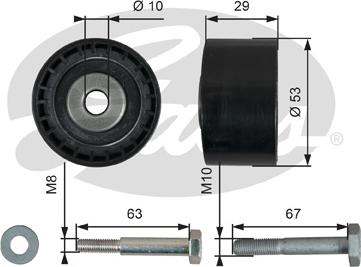 GATES-SEA T42140 - Паразитна / водеща ролка, зъбен ремък vvparts.bg