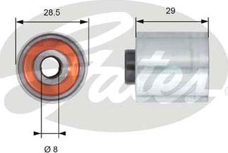 GATES-SEA T42148 - Паразитна / водеща ролка, зъбен ремък vvparts.bg