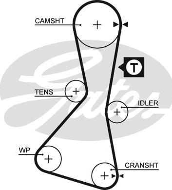 GATES-SEA T096 - Ангренажен ремък vvparts.bg