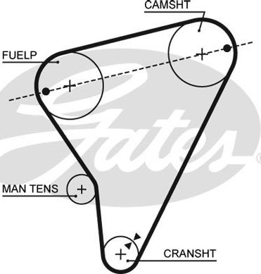 GATES-SEA T016 - Ангренажен ремък vvparts.bg