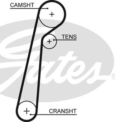 GATES-SEA T1516 - Ангренажен ремък vvparts.bg
