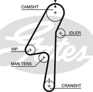 GATES-SEA T1580 - Ангренажен ремък vvparts.bg
