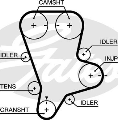 GATES-SEA T1666 - Ангренажен ремък vvparts.bg