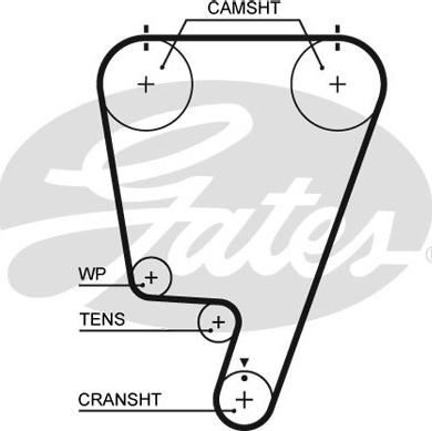 GATES-SEA T1124 - Ангренажен ремък vvparts.bg