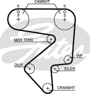 GATES-SEA T125 - Ангренажен ремък vvparts.bg