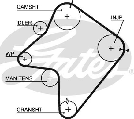 GATES-SEA T862 - Ангренажен ремък vvparts.bg