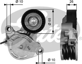 GATES-SEA T39400 - Ремъчен обтегач, пистов ремък vvparts.bg