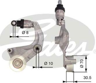 GATES-SEA T39054 - Ремъчен обтегач, пистов ремък vvparts.bg