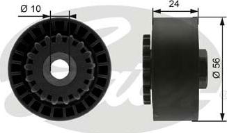 GATES-SEA T39056 - Паразитна / водеща ролка, пистов ремък vvparts.bg