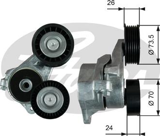 GATES-SEA T39024 - Ремъчен обтегач, пистов ремък vvparts.bg