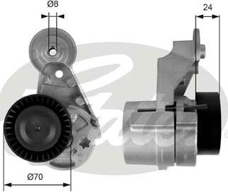 GATES-SEA T39025 - Ремъчен обтегач, пистов ремък vvparts.bg