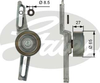 GATES-SEA T39101 - Паразитна / водеща ролка, пистов ремък vvparts.bg