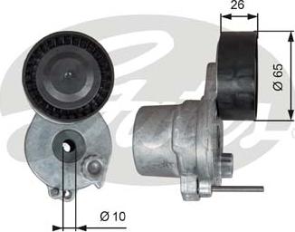 GATES-SEA T39338 - Ремъчен обтегач, пистов ремък vvparts.bg