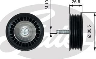 GATES-SEA T36490 - Паразитна / водеща ролка, пистов ремък vvparts.bg