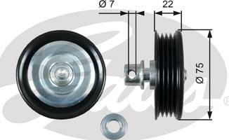 GATES-SEA T36446 - Паразитна / водеща ролка, пистов ремък vvparts.bg