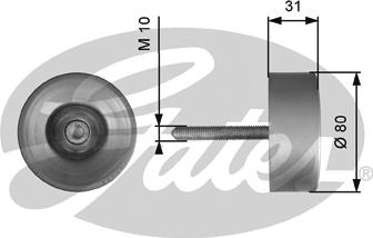 GATES-SEA T36538 - Паразитна / водеща ролка, пистов ремък vvparts.bg