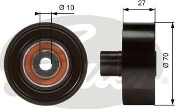 GATES-SEA T36051 - Паразитна / водеща ролка, пистов ремък vvparts.bg