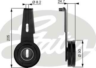 GATES-SEA T36061 - Паразитна / водеща ролка, пистов ремък vvparts.bg