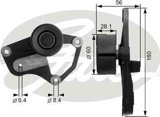 GATES-SEA T36021 - Паразитна / водеща ролка, пистов ремък vvparts.bg