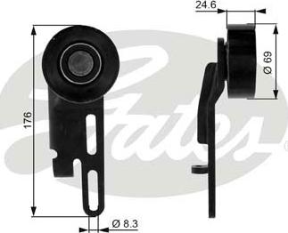 GATES-SEA T36071 - Паразитна / водеща ролка, пистов ремък vvparts.bg