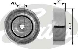 GATES-SEA T36161 - Паразитна / водеща ролка, пистов ремък vvparts.bg