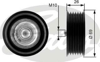 GATES-SEA T36125 - Паразитна / водеща ролка, пистов ремък vvparts.bg