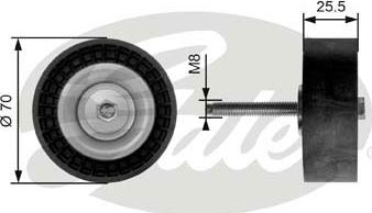 GATES-SEA T36204 - Паразитна / водеща ролка, пистов ремък vvparts.bg