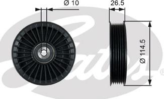 GATES-SEA T36212 - Паразитна / водеща ролка, пистов ремък vvparts.bg