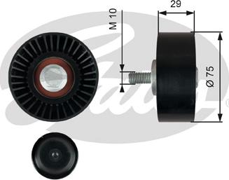 GATES-SEA T36756 - Паразитна / водеща ролка, пистов ремък vvparts.bg
